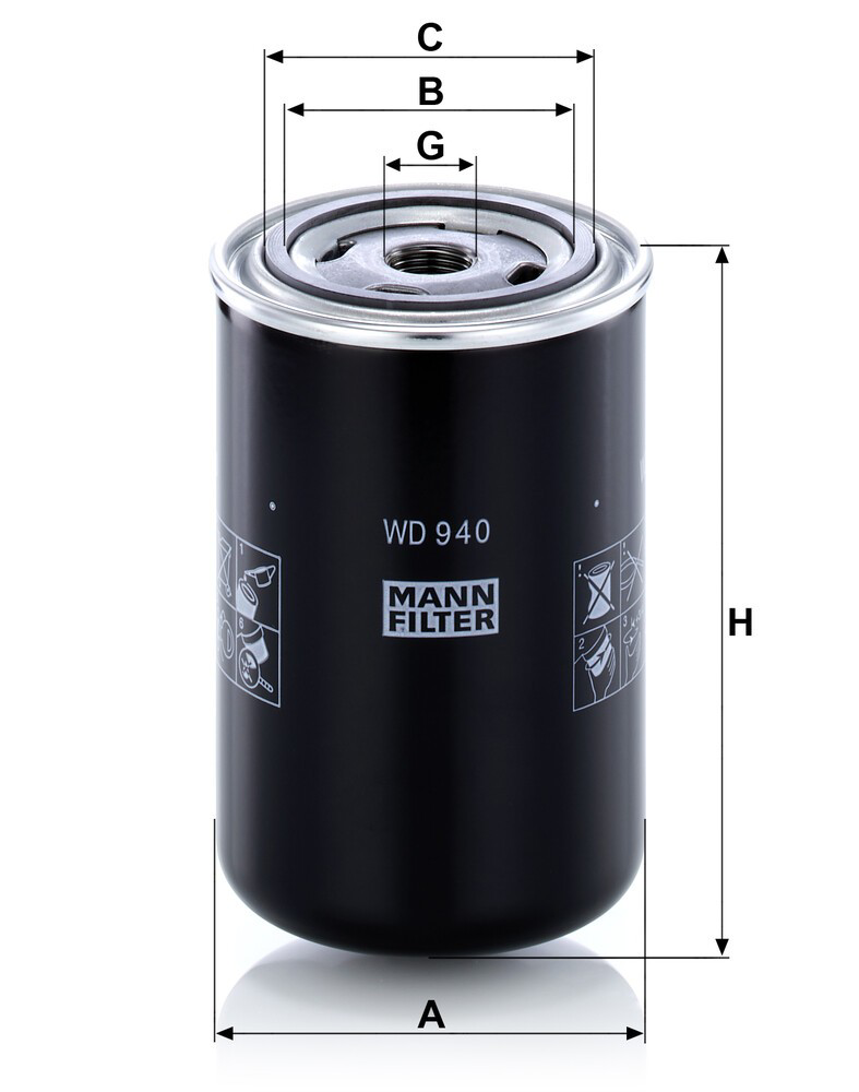 WD940 Mann-Filter Filtr oleju