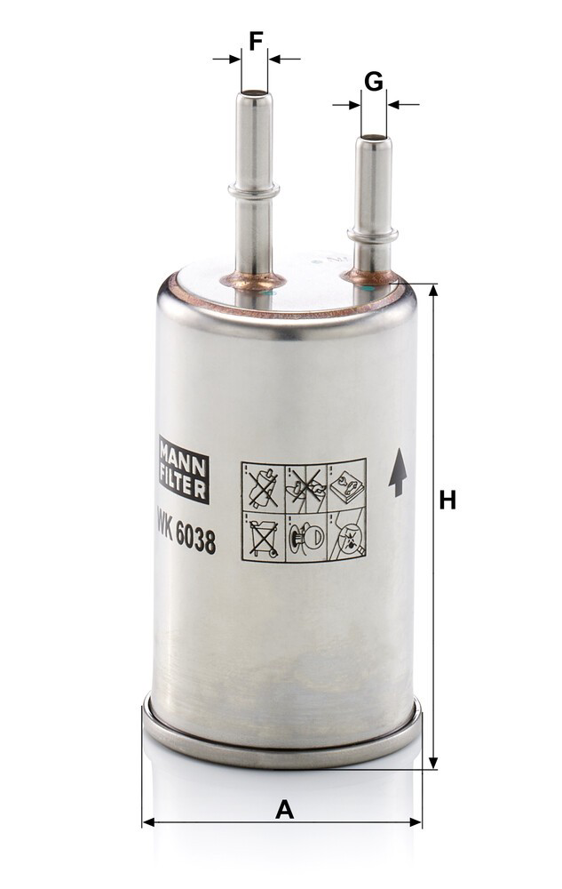 WK6038 Mann-Filter Filtr paliwa