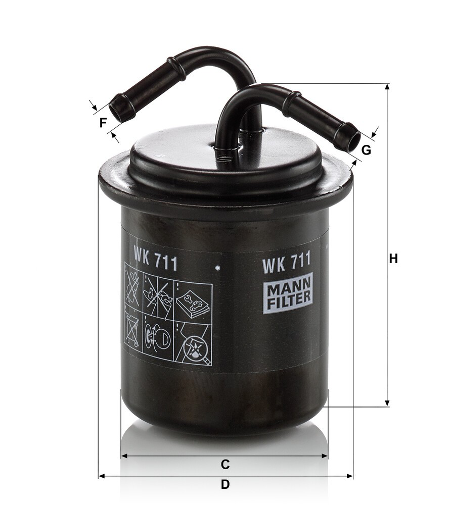 WK711 Mann-Filter Filtr paliwa