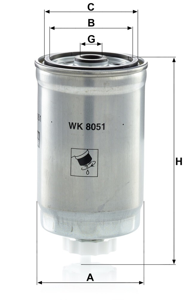 WK8051 Mann-Filter Filtr paliwa