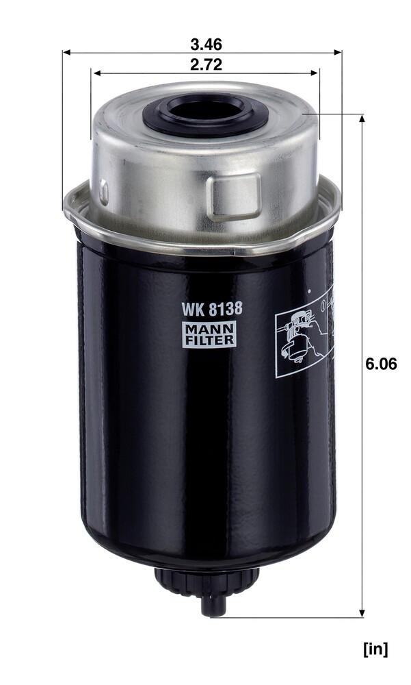 Filtr paliwa John Deere RE53729 cena, od 42,73 USD
