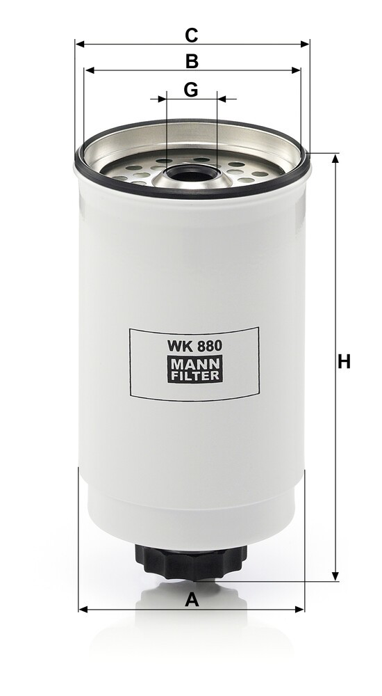 WK880 Mann-Filter Filtr paliwa