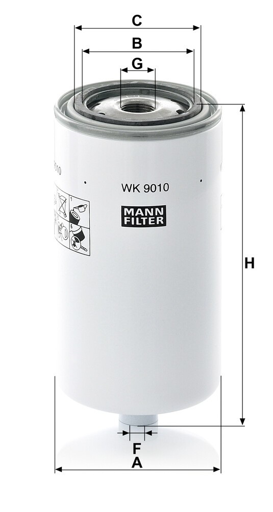 WK9010 Mann-Filter Filtr paliwa