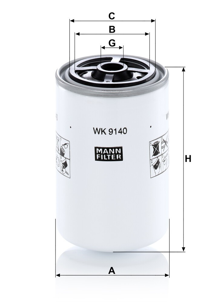 WK9140 Mann-Filter Filtr paliwa