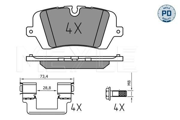 Okładziny (klocki) do hamulców tarczowych tylne Land Rover Range Rover IV SUV (L405) (2012 - 2021) cena, od 38,29 USD