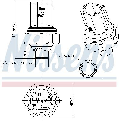 Czujnik ciśnienia bezwzględnego klimatyzacji Nissens 301009 cena, od 29,99 USD