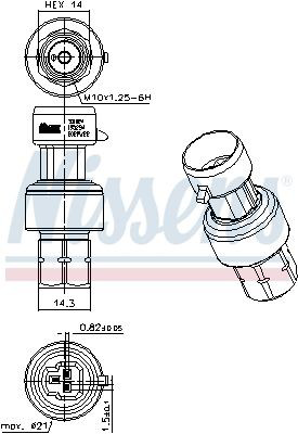 Czujnik ciśnienia bezwzględnego klimatyzacji Nissens 301024 cena, od 40,32 USD