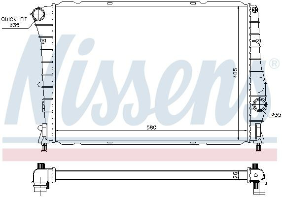 Chłodnica silnika Nissens 60059 cena, od 91,23 USD