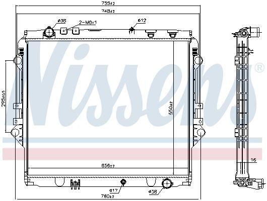 606069 Nissens Chłodnica silnika