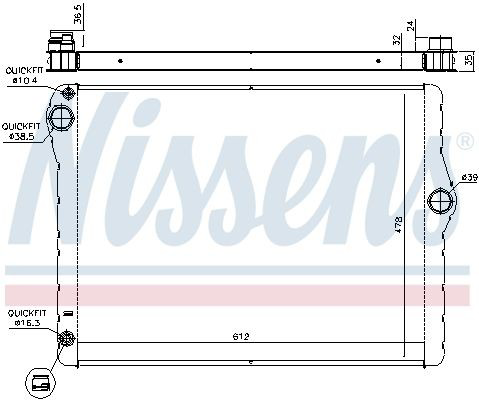 Chłodnica silnika Nissens 60776 cena, od 184,85 USD