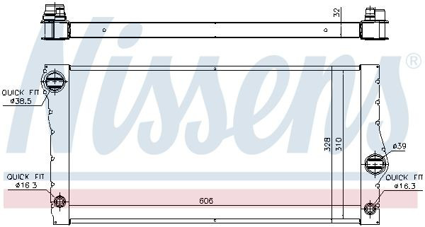 Do koszyka 60828 Nissens Chłodnica silnika