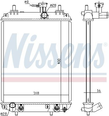 Chłodnica silnika Nissens 617548