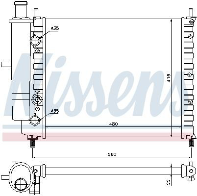 Chłodnica silnika Nissens 61779 cena, od 50,51 USD