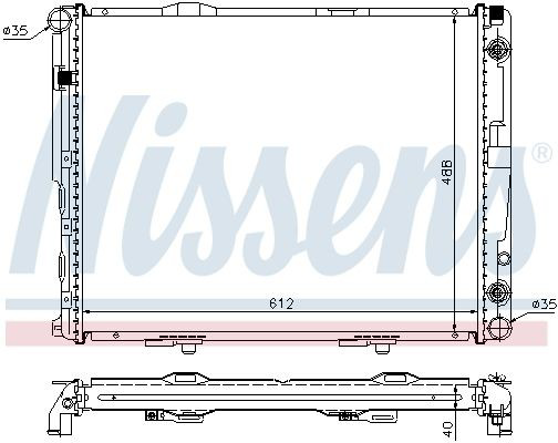 Chłodnica silnika Nissens 62695A cena, od 165,23 USD