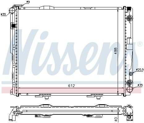 Chłodnica silnika Nissens 62762A cena, od 109,44 USD