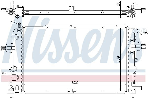 Chłodnica silnika Nissens 63111A cena, od 97,61 USD