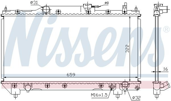 Chłodnica silnika Nissens 64783A cena, od 116,97 USD