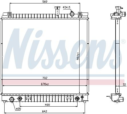 Chłodnica silnika Nissens 69484 cena, od 244,57 USD