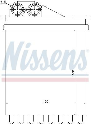 Chłodnica nagrzewnicy (ogrzewacza) tylna Nissens 72040