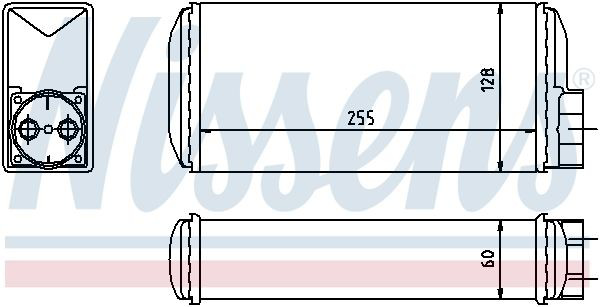 Chłodnica nagrzewnicy (ogrzewacza) 73650 Nissens