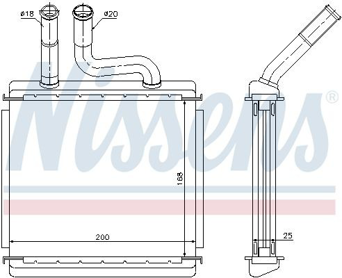 Chłodnica nagrzewnicy (ogrzewacza) Nissens 76507 cena, od 47,33 USD