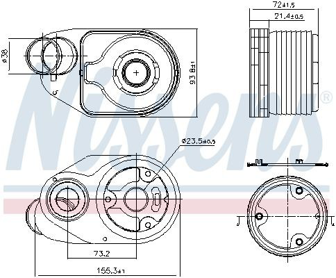 Chłodnica oleju, pod filtrem Nissens 90932 cena, od 80,99 USD