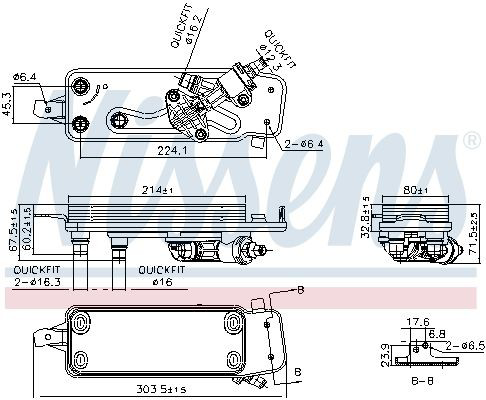 Chłodnica automatycznej/mechanicznej skrzyni biegów 90988 Nissens