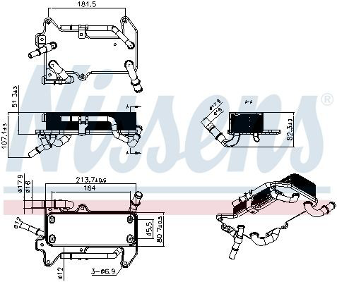 Chłodnica automatycznej/mechanicznej skrzyni biegów Nissens 91521 cena, od 72,35 USD