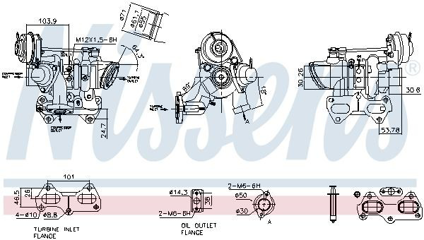 Turbina Nissens 93490 cena, od 232,64 USD