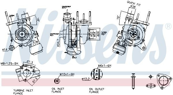 Turbina Nissens 93551 cena, od 246,64 USD