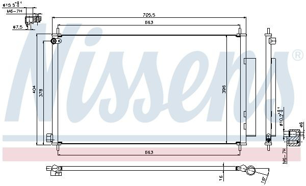 Chłodnica klimatyzacji Nissens 940354 cena, od 119,85 USD