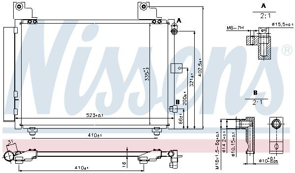 Do koszyka Chłodnica klimatyzacji Daihatsu Terios I J100, J102, J122