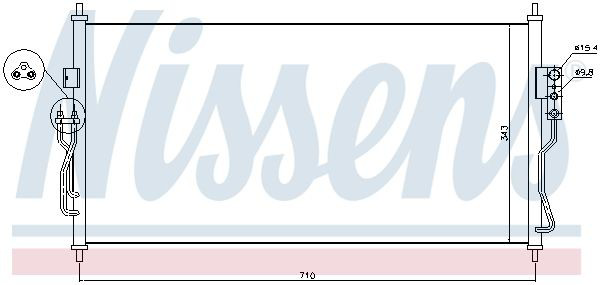 Chłodnica klimatyzacji 940363 Nissens