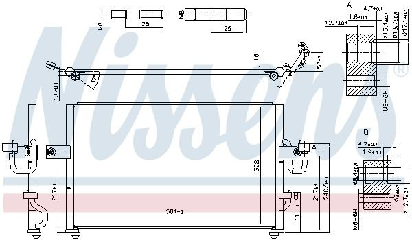 Chłodnica klimatyzacji Hyundai Accent I sedana (1994 - 2001) cena, od 39,80 USD