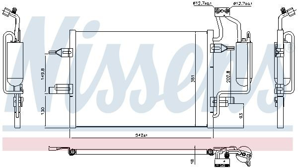 Chłodnica klimatyzacji Nissens 94624 cena, od 109,05 USD