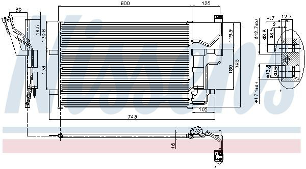 Chłodnica klimatyzacji 94902 Nissens