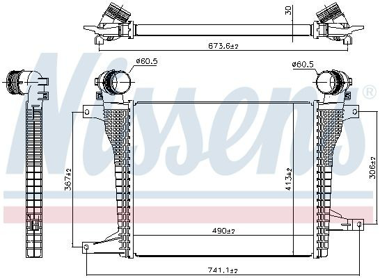 Chłodnica intercoolera Nissens 961124 cena, od 178,77 USD