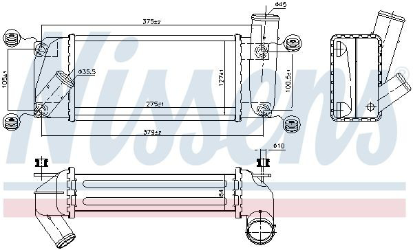 Chłodnica intercoolera 96263 Nissens