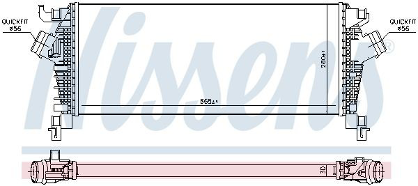 Chłodnica intercoolera Nissens 96454 cena, od 148,88 USD