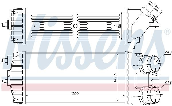 Chłodnica intercoolera Nissens 96550 cena, od 38,07 USD