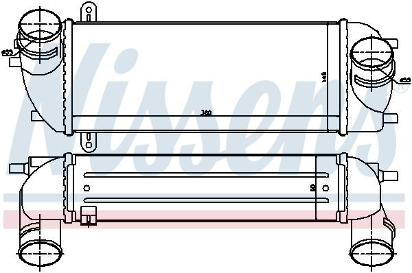 Chłodnica intercoolera Nissens 96559 cena, od 215,22 USD