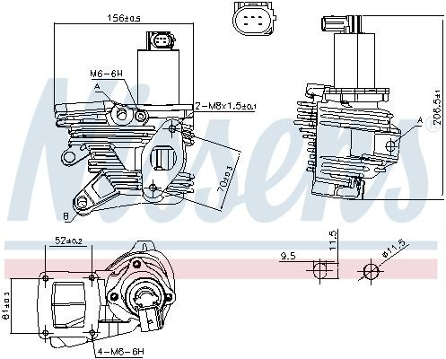 Zawór recyrkulacji spalin EGR Nissens 98189 cena, od 128,86 USD