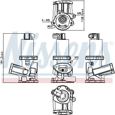 Zawór recyrkulacji spalin EGR Nissens 98210 cena, od 79,27 USD