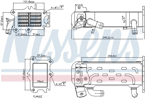 Chłodnica układu recyrkulacji spalin EGR Fiat/Alfa/Lancia K68127851AC cena, od 92,70 USD