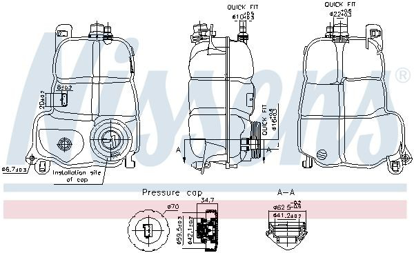 Zbiorniczek wyrównawczy układu chłodzenia Mercedes A hatchback (W177) (2018 - 2026) cena, od 71,85 USD