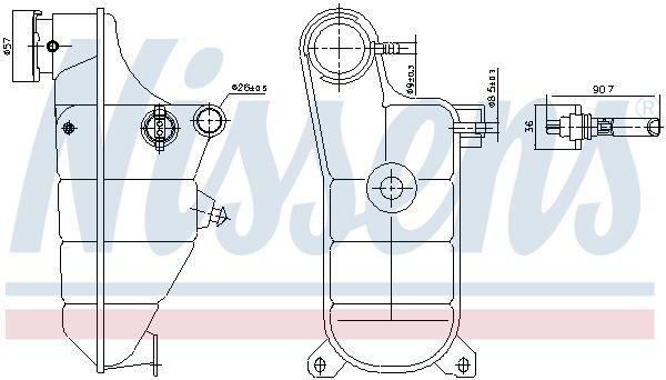 Zbiorniczek wyrównawczy układu chłodzenia Mercedes C 190 sedana (W201) (1982 - 1993) cena, od 35,66 USD