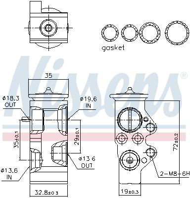Zawór termostatyczny klimatyzacji Nissens 999313 cena, od 50,06 USD