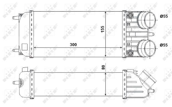 Chłodnica intercoolera NRF 30543 cena, od 115,26 USD