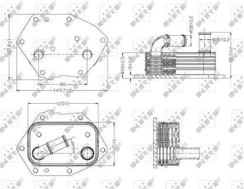 Chłodnica oleju, pod filtrem NRF 31313 cena, od 66,27 USD