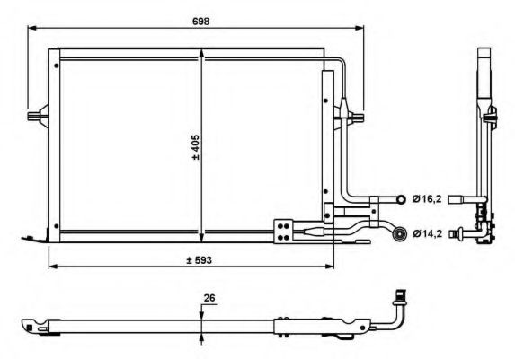Chłodnica klimatyzacji Ford Mondeo I hatchback (GBP) (1993 - 1996) cena, od 16,61 USD